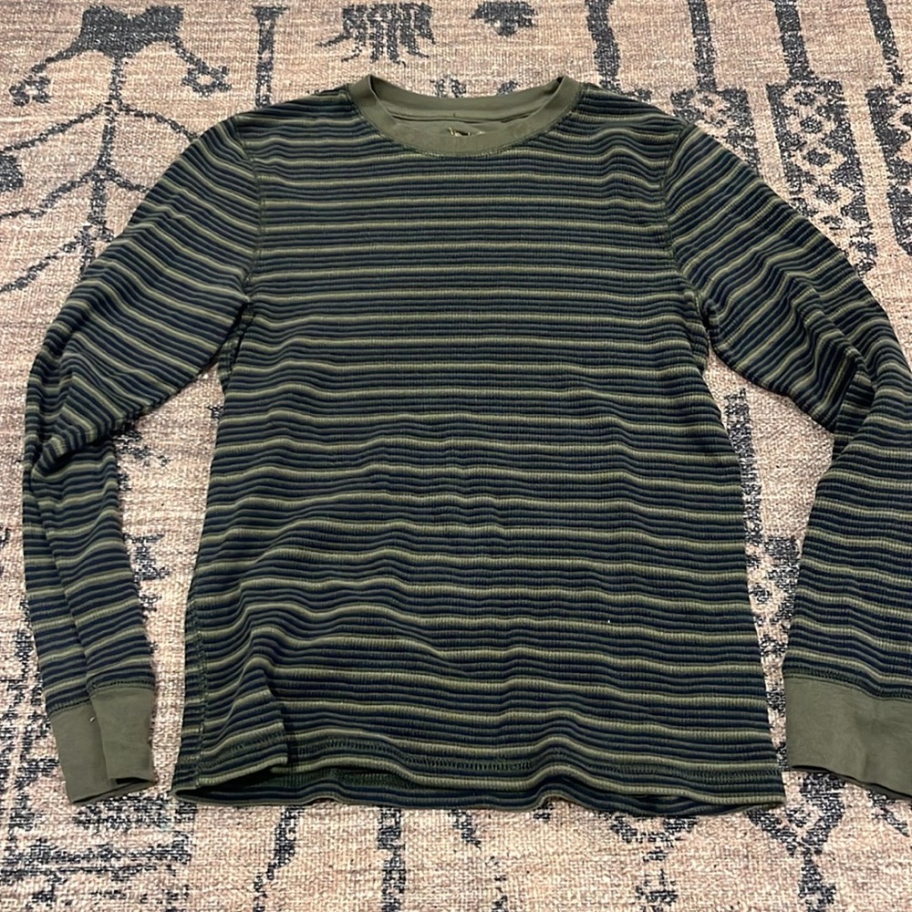 Faded glory striped thermal long sleeve